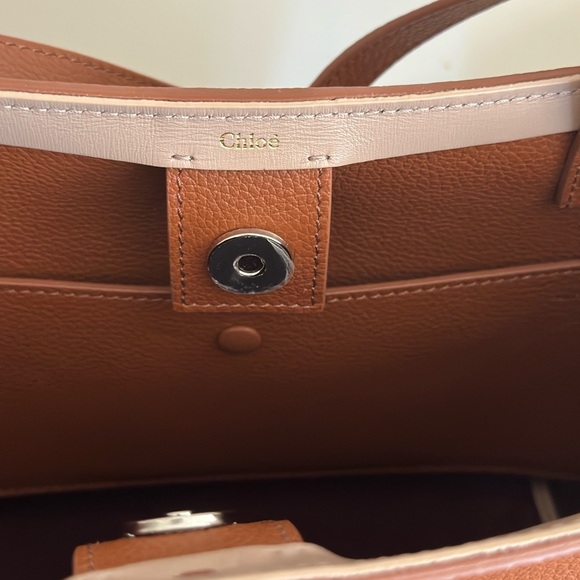Chloe Caramel Leather Tote Bag - Picture 8 of 13